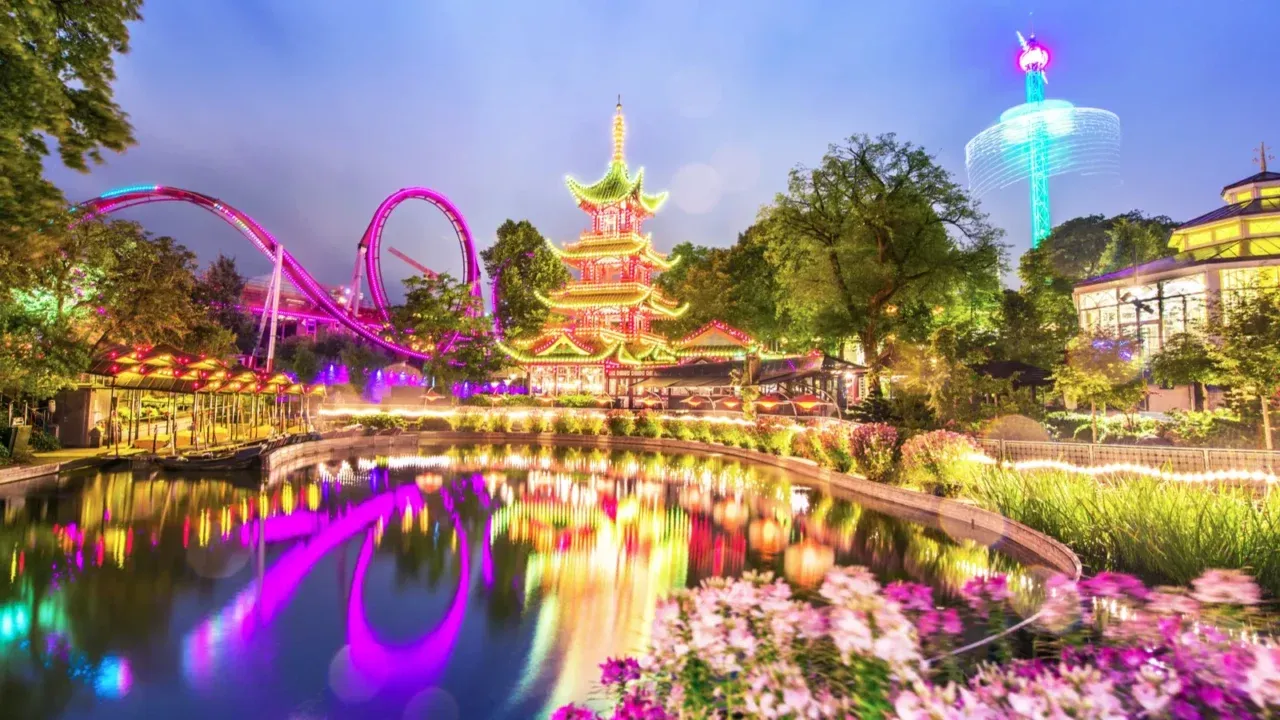 Tivoli gardens magical tower roller coaster